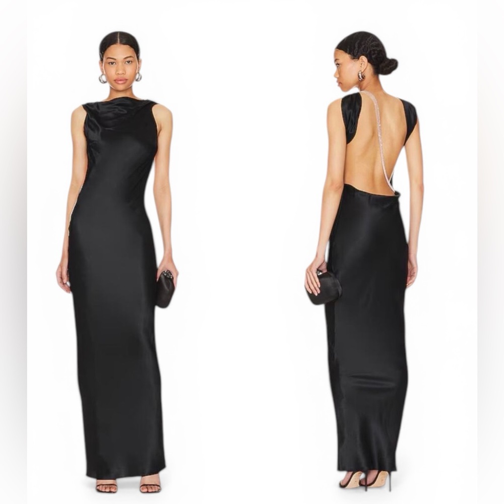 The Bar Pierre Gown in black & silver  size 0